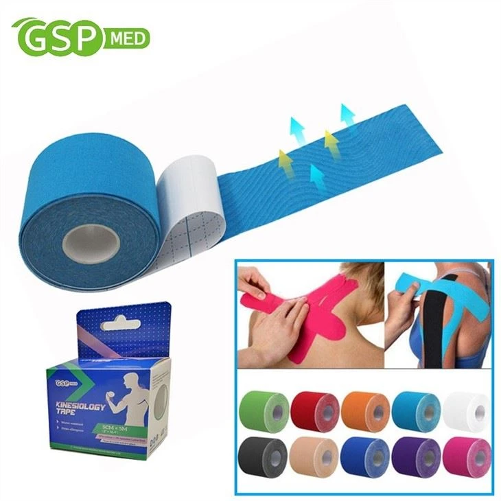 GSPMED Manufacturer Kinesiology Tape Gspmed Brand Quality Wrinkle Elbow Face Ankle Tape